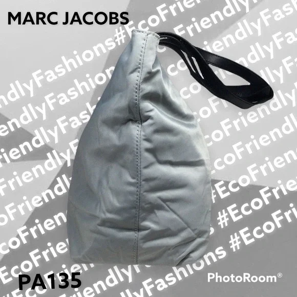 Marc Jacobs New York Women's Gray Nylon Wingman Tote Shoulder Handbag Large
